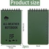 DILUSILK 2 Pack Waterproof Notepad, All Weather Police Notepad, Mini