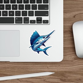 Sailfish Sticker Decal Vinyl Small Waterproof for Water Bottle Mug Passport Book Scrapbook Notebook Laptop Tumbler Skateboard Computer Phone Size Funny Gift Car Stickers ID44990