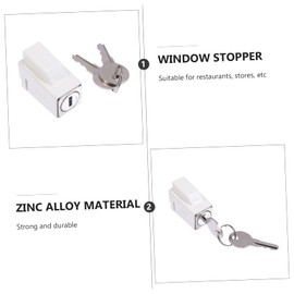 OSALADI Safety Window Lock Key Theft Door Sash Stopper for and Doors Heavy-Duty Construction Prevents Falls and Improves Ventilation for Boys and Girls and Pets