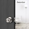 Probrico Bedroom Bathroom Door Knobs Brushed Nickel Door Handles, Interior