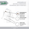 La Primula Verde Siggi Apron for Girls White Buttons with