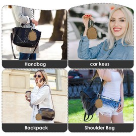 Nogeqi Ring Holder Keychain,Travel Ring Holder,Jewelry Holder for Sports Bag,Key chain Pouch with Metal Lock,Nylon Travel Jewelry Bag for Anti-Lost Keys, Jewelry and Coins(Brown)