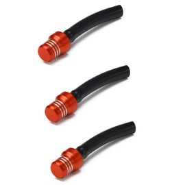 JFG RACING Pack of 3 Motorcycle Fuel Cap Venting, Motorcycle Gas Fuel Filter Petrol Tank Cap Valve Vent Hose for Pit Dirt Bike ATV Off Road Orange