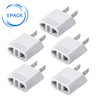 JORINDO (White-5pcs) American Standard Plug to 2 Hole sockets Travel