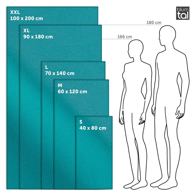 Blumtal microfibre towel, hand towels, ultra light, compact and quick-drying,