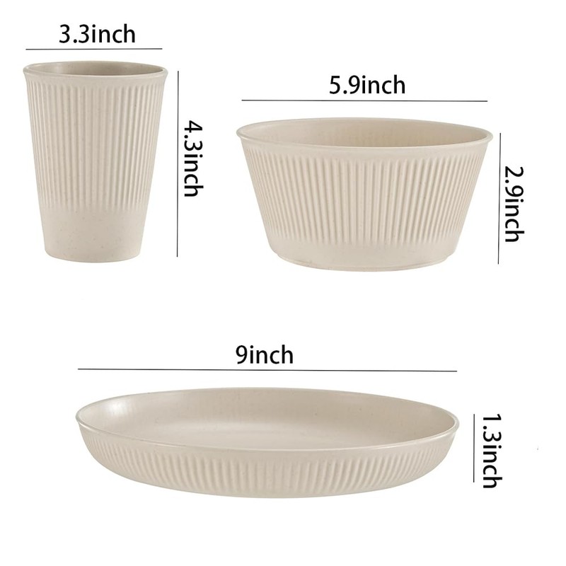 Wheat Straw Dinnerware Sets