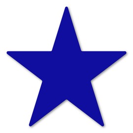Dark Blue Star Magnet by Magnet America Is 4" x 4" Made for Vehicles and Refrigerators