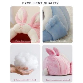 JanYoo Guinea Pig Hideout Guinea Pig Bed Small Animal House Washable Pet Bed Cage Accessories for Hamster Ferret Mouse Chinchillas Bearded Dragons and Rats(Pink,S)