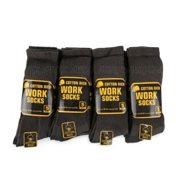 janisramone Mens Work Socks Cotton Rich Reinforced Heel Heavy Duty Thick Winter Socks Size 6-11