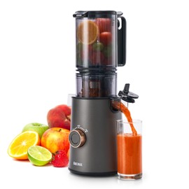 AROMA® Cold Press Juice Machine Slow Masticating Fruit and Vegetable Juicer for Home with Large 4-Inch Feeder and Double Pulp Filter