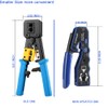 CHZHLM RJ45 Crimping Tool Kit Pass Through Crimper Stripper Cutter