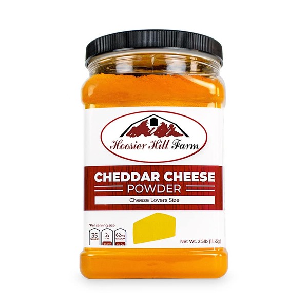 Cheddar Cheese Powder by Hoosier Hill Farm, Cheese Lovers Size, 2.5 LB (Pack of 1)