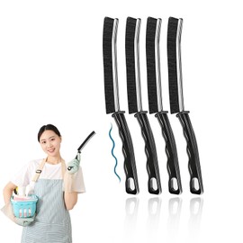 Cleaning Brushes, 4 Pieces, Bend Type, Crevice Brush, 9.1 inches (23 cm), Thin Nylon Bristles, Scratch Resistant to Cleaning Places, Cleaning Tools Around Kitchens, Appliances, Window Frames and Water