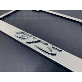 License Plate Frame Shop 1x GTS 3D Emblem STAINLESS STEEL License Plate Frame RUST FREE + Screw Cap
