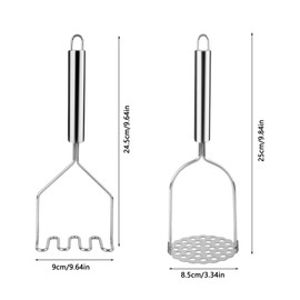 Potato Masher Stainless Steel Potato Masher Vegetable Masher Potato Masher Food Masher Utensils Hand Masher Dishwasher Safe Pack of 2