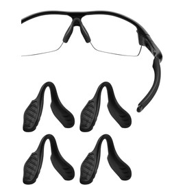HILEEN - almohadillas para orejas de nariz de repuesto para Oakley Radar Path|Radar Edge OO9184|RadarLock Path|Radar EV Path OO9208 anteojos de sol, 4 pares de negro, ajuste estándar, 61
