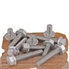 BOZONLI Flanged Hex Bolt (Fully Threaded Setscrew), Stainless Steel Flange