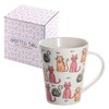 SPOTTED DOG GIFT COMPANY - Kaffeetasse mit Katzen-Motiven - Geschenk