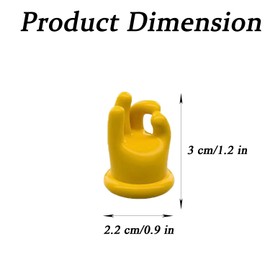 8 Pcs OK Gesture Tire Valve Stem Caps Covers, Funny Tire Air Caps Universal for Cars,Trucks, SUV, Motorcycles, Bike and Bicycles (Yellow)