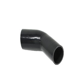 I33T Automotive Silicone Tubing, ID 3.5" to 4" (89mm-102mm) 45 Degree Elbow Reducer, 4.7" (120 mm) leg length,Universal 4-Ply High Performance Coupler Silicone Hose (Black)