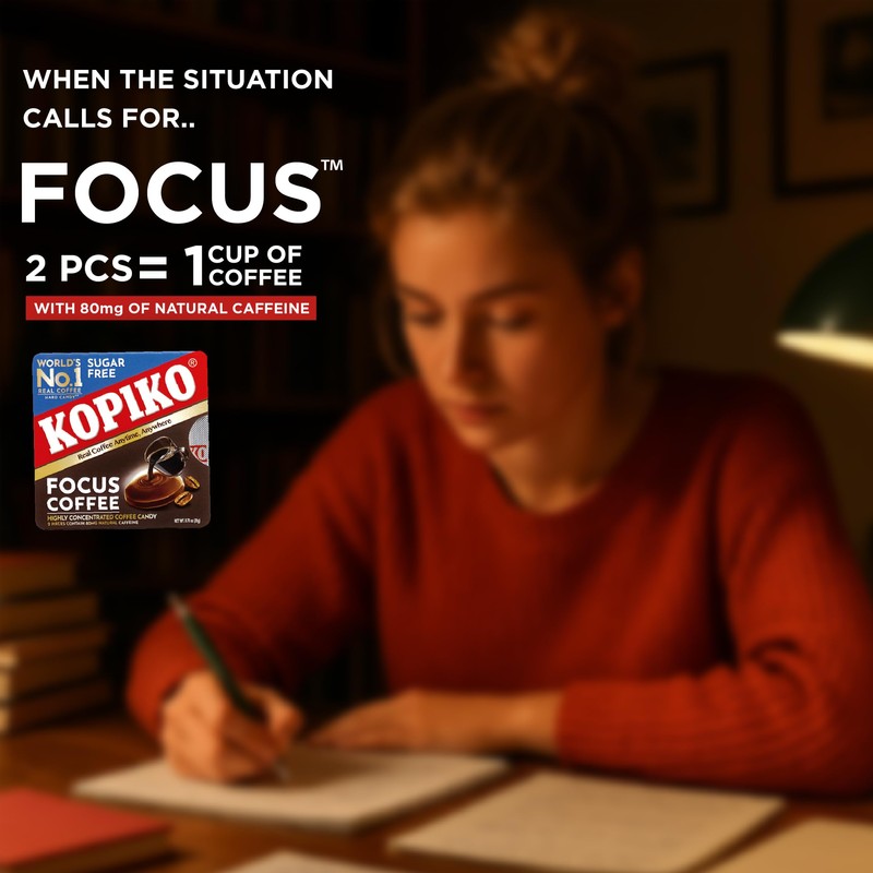 Kopiko Focus Coffee Candy – Have 80mg Caffeine per 2