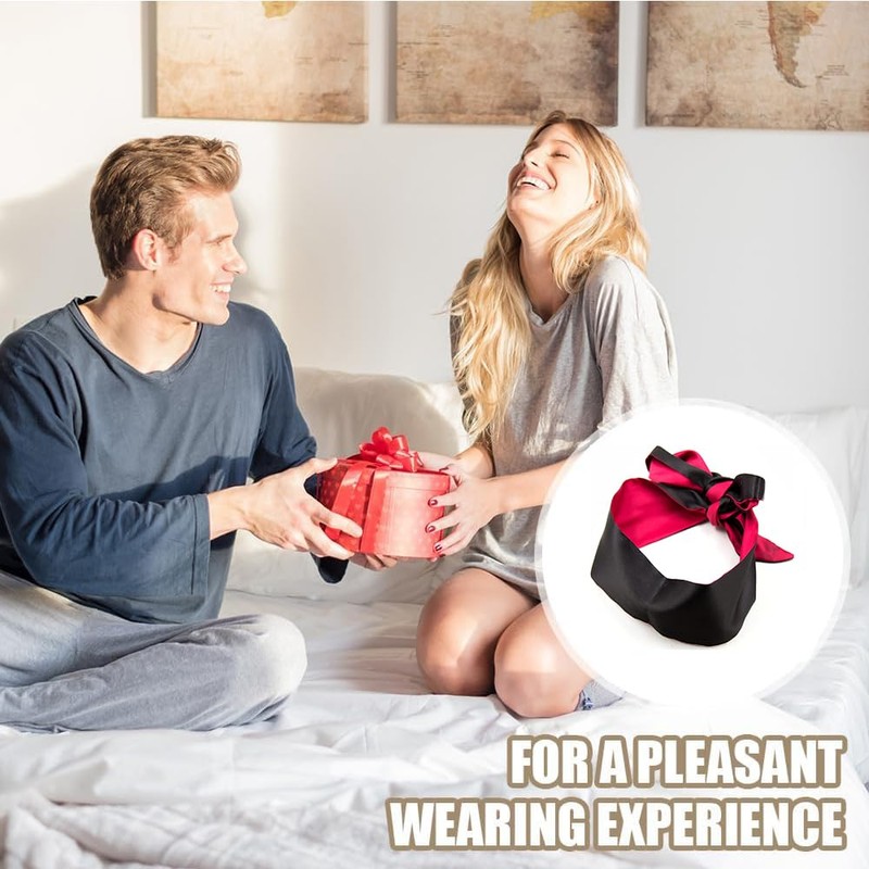 1Pcs Satin Silk Eye Covers,Soft Comfortable Silk Sleeping Cover Blindfold