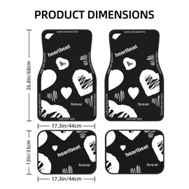 Beautiful Modern Love-Themed with high Absorbency car Black mat Non-Slip Feature Car Floor Mats Carpets MatsCar Rugs Rubber Backing Automotive Liners car countertop Decorative mats