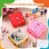Teenyyou 14 Pcs Paint Your Own Ceramic Jewelry Boxes Craft