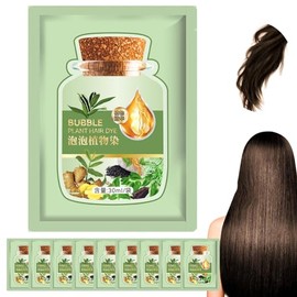 Tinte for el cabello de plantas naturales, 10 piezas de tinte for el cabello de plantas de burbujas 30 ml tinte for el cabello de burbujas tinte for el cabello de plantas de burbujas cuidado del cabel