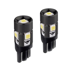 M's Basic by IPF Position Lamp, License Lamp, LED for Cars, T10, 250lm, 6500K, White, 12V, 2-Pack, Compatible with Vehicle Inspection, Noise Suppression, Omnidirectional Irradiation, Wide Light Distribution, New Design, Small Short Type AMZ-PL005