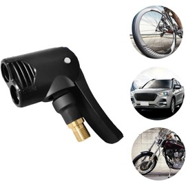 Black Presta Valve Adapter Dual Head Bike Track Pump Tyre Air Pump Connector Head Tires and Tube Valve Accessories