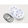 Yokomo TW-5313W7 6-Spoke Foil (White) 2 Pieces for Drift Offset