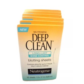 neutrogena deep clean shine control blotting sheets 300 total sheets