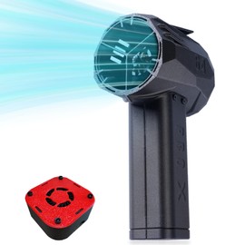 Pro X64 Car Violent Blower, 750W Je t Mini Turbo Fan, 1500g Thrust, 350km / h Wind Speed, 64mm Violent Turbo Fan with SOS Light, 16000Mah Cordless Leaf Blower for Lawn, Snow Blower