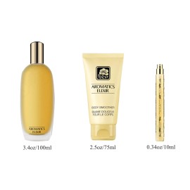 Clinique Aromatic Elixir Gift Set, 3.4 + .34oz Eau de Parfum Spray + Lotion, NIB