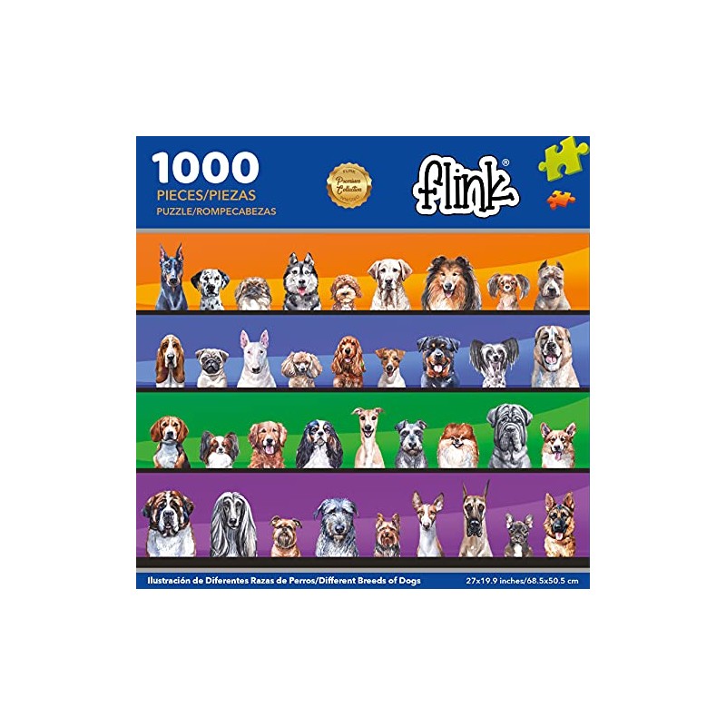 FLINK Rompecabezas de Razas de Perros