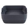Morcte Small Storage Basket, Plastic Mesh Organizer Basket (Grey, Set