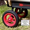 Flexible Flyer All-Terrain Steel & Wood Wagon. Extra-Long Handle, Black