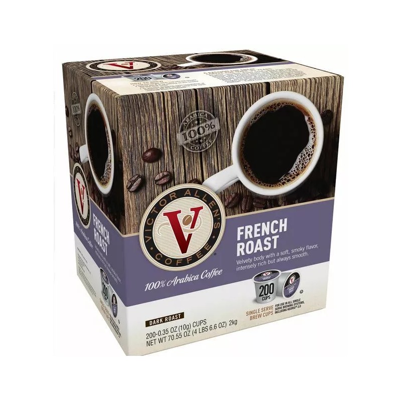 Victor Allen French Roast K cups, Single Serve, Dark Roast,