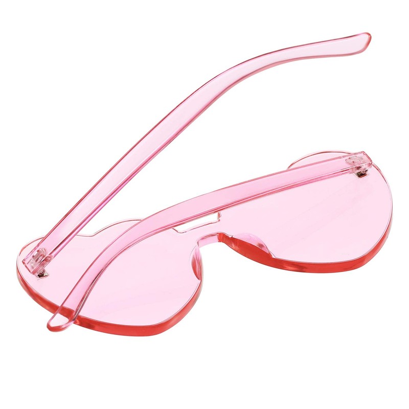 Maxdot Heart Shape Sunglasses Rimless Transparent Heart Glasses Party Favors