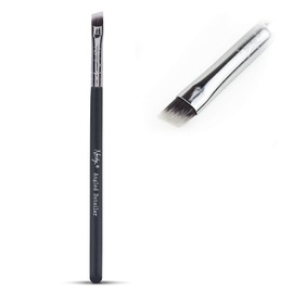 Nanshy Angled Detailer Eye Brow Eyeliner Brush. Vegan, soft synthetic, cruelty free brushes. Black Handle by Nanshy