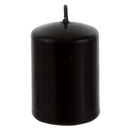 Mega Candles 1 pc Unscented Dome Top Black Pillar Candles, Pressed Premium Wax Candle 2 Inch x 3 Inch, Home Décor, Weddings, Parties, Festivities, Occasions, Florists, Events, Prayers, Memorials