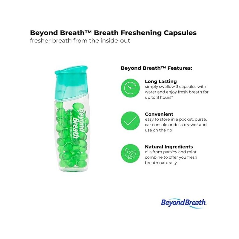 Fresher Breath From Inside-Out with Breath Freshening Capsules - Lasts