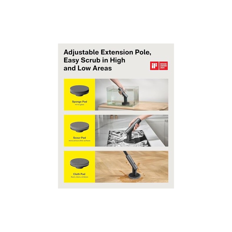 HOTO - Cepillo de limpieza - 3 paños de limpieza
