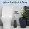 Casabella Hygenic Toilet Bowl Brush with Caddy, Black