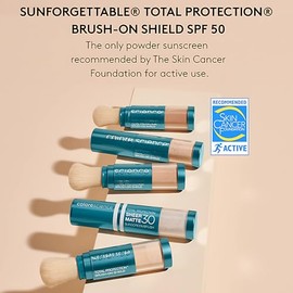 Colorescience Sunforgettable Mineral SPF 50 - Protector solar mineral en polvo con brocha (Fair)