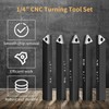 SENDUO 1/4" Indexable Carbide Turning Inserts Holder Set for Machining