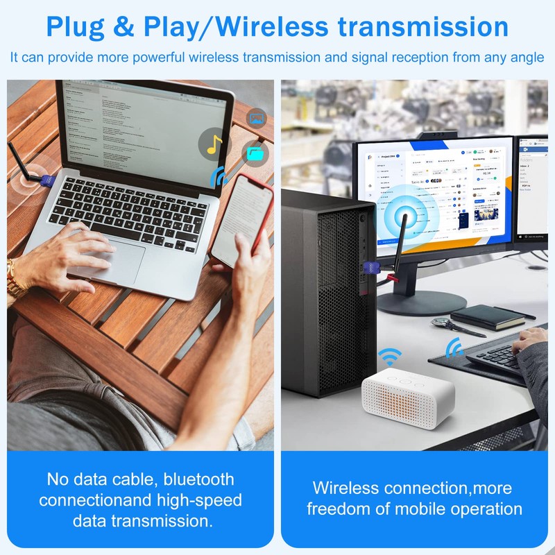 QGOO Class 1 Long Range USB Bluetooth Adapter for PC