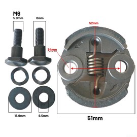 2 Stroke 34F Brush Cutter Lawnmower Clutch Grass Trimmer Clutch Set with Screws Garden Power Tool Lawn Mower Accessories Grass Cutter Clutch
