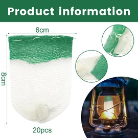 Pack of 20 Glow Stocking Gas Lamp for Gas Lamps Lamp Wicks Glow Stocking Lamp Lantern Coats Camping Gas Lanterns Coat Mesh Petroleum Lamp Replacement Coats Cover